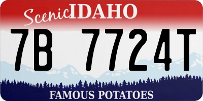 ID license plate 7B7724T