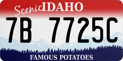 ID license plate 7B7725C