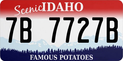ID license plate 7B7727B
