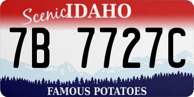 ID license plate 7B7727C