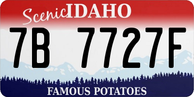 ID license plate 7B7727F