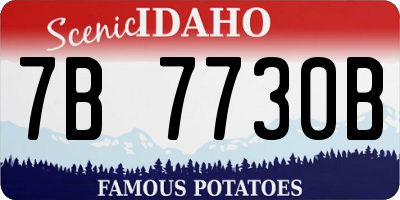 ID license plate 7B7730B