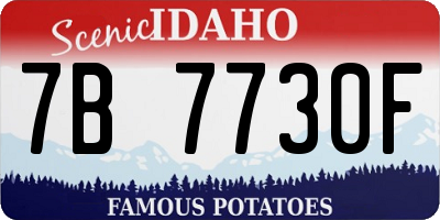 ID license plate 7B7730F