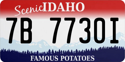 ID license plate 7B7730I