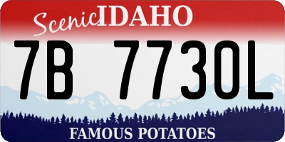 ID license plate 7B7730L