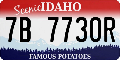 ID license plate 7B7730R