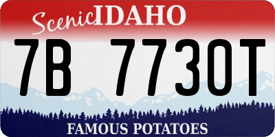 ID license plate 7B7730T