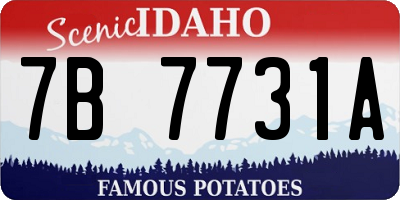 ID license plate 7B7731A