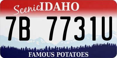 ID license plate 7B7731U