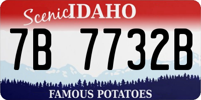 ID license plate 7B7732B