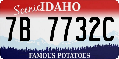 ID license plate 7B7732C