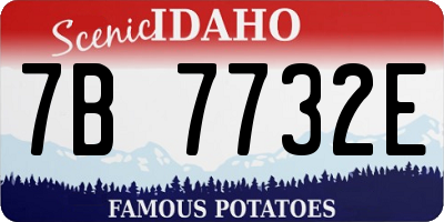 ID license plate 7B7732E