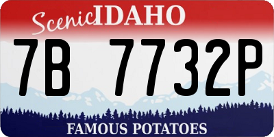 ID license plate 7B7732P