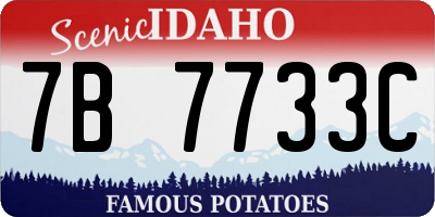ID license plate 7B7733C