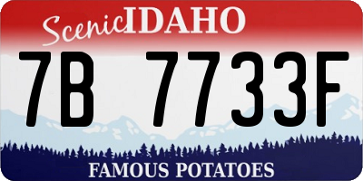 ID license plate 7B7733F