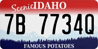 ID license plate 7B7734Q