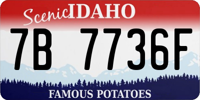ID license plate 7B7736F