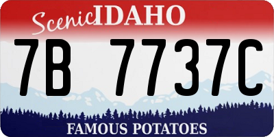 ID license plate 7B7737C