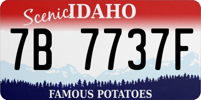 ID license plate 7B7737F