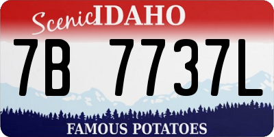 ID license plate 7B7737L