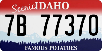 ID license plate 7B7737O