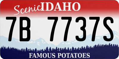 ID license plate 7B7737S