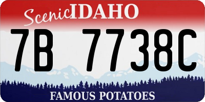 ID license plate 7B7738C