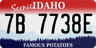 ID license plate 7B7738E