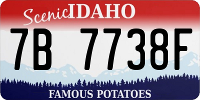 ID license plate 7B7738F