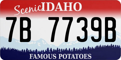 ID license plate 7B7739B