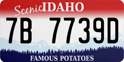 ID license plate 7B7739D