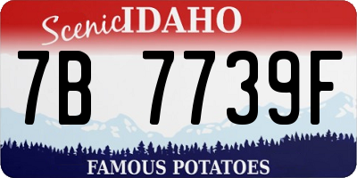 ID license plate 7B7739F
