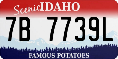 ID license plate 7B7739L