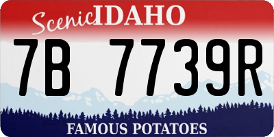 ID license plate 7B7739R