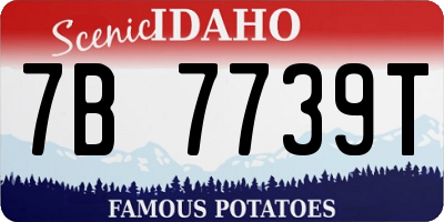 ID license plate 7B7739T
