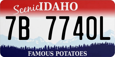 ID license plate 7B7740L