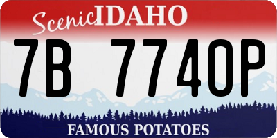 ID license plate 7B7740P