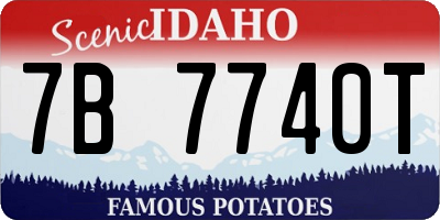 ID license plate 7B7740T