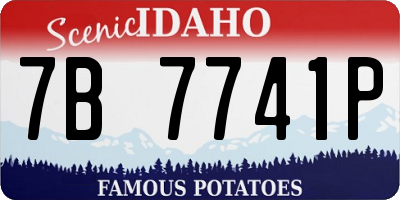 ID license plate 7B7741P