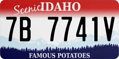 ID license plate 7B7741V