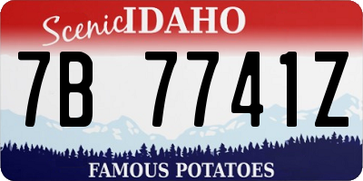ID license plate 7B7741Z