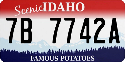 ID license plate 7B7742A