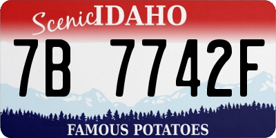 ID license plate 7B7742F