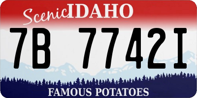 ID license plate 7B7742I