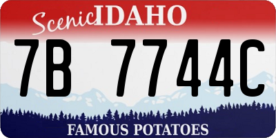 ID license plate 7B7744C