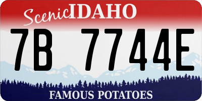 ID license plate 7B7744E