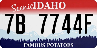 ID license plate 7B7744F
