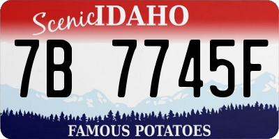 ID license plate 7B7745F