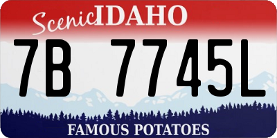 ID license plate 7B7745L