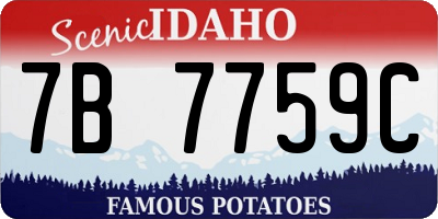 ID license plate 7B7759C